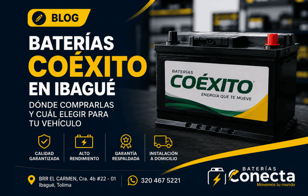 Baterías Coéxito en Ibagué. Baterías Conecta